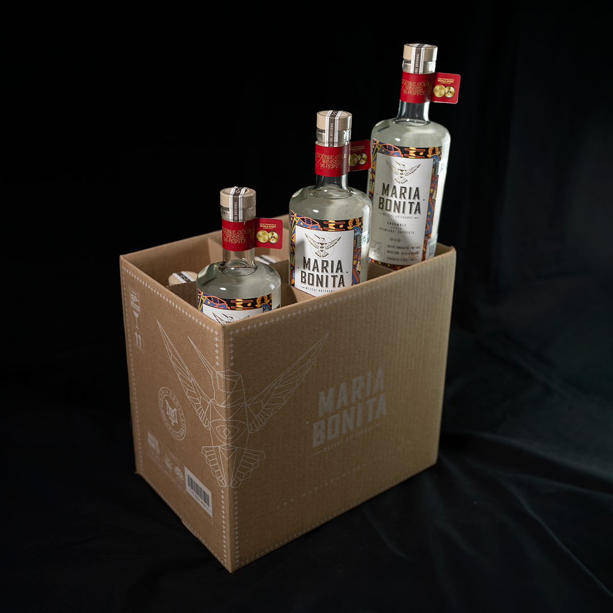María Bonita Artesanal 750 ml Ensamble de Agave Salmiana y Cupreata | Caja 6 pz - Image 2